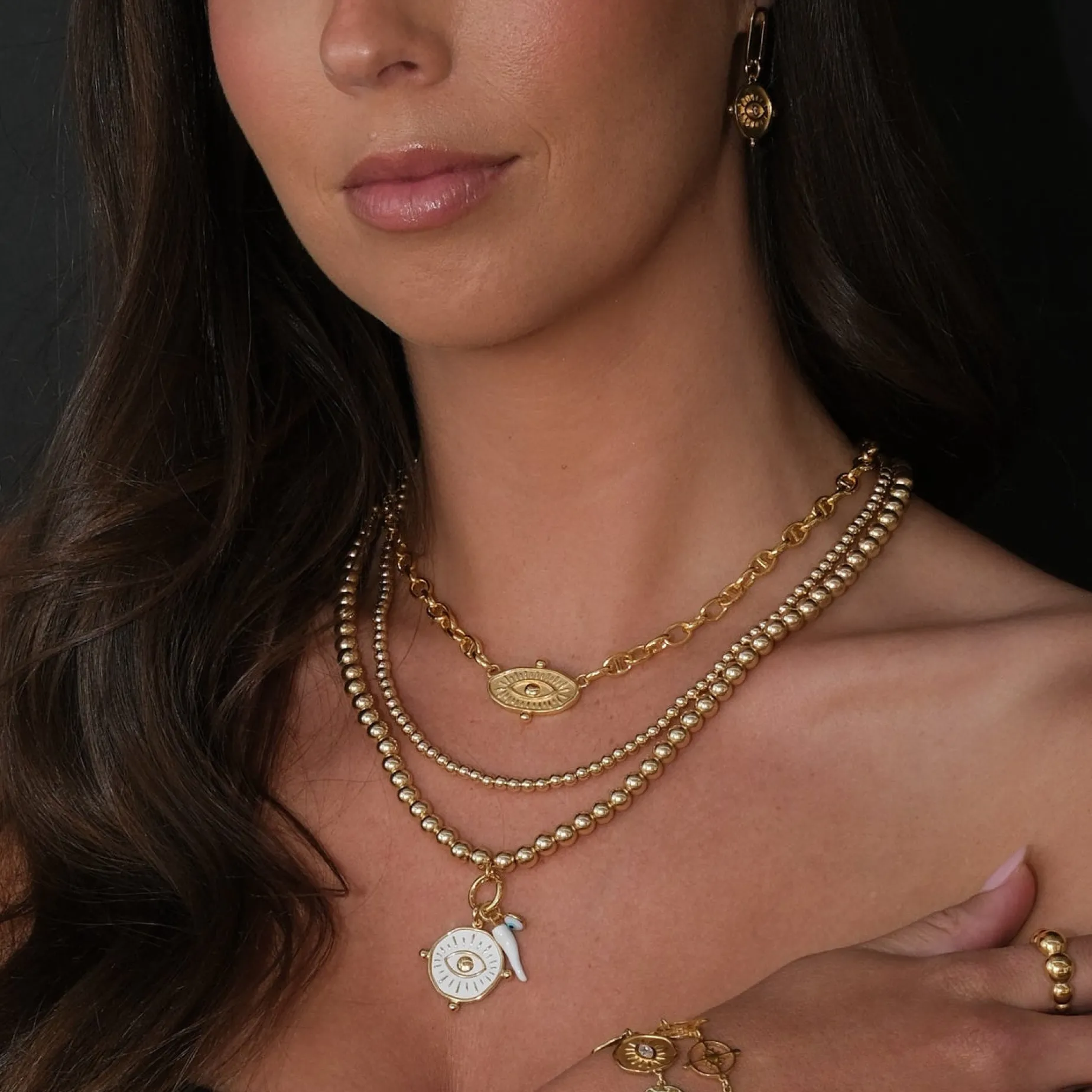 Ball Pendant Link Necklace