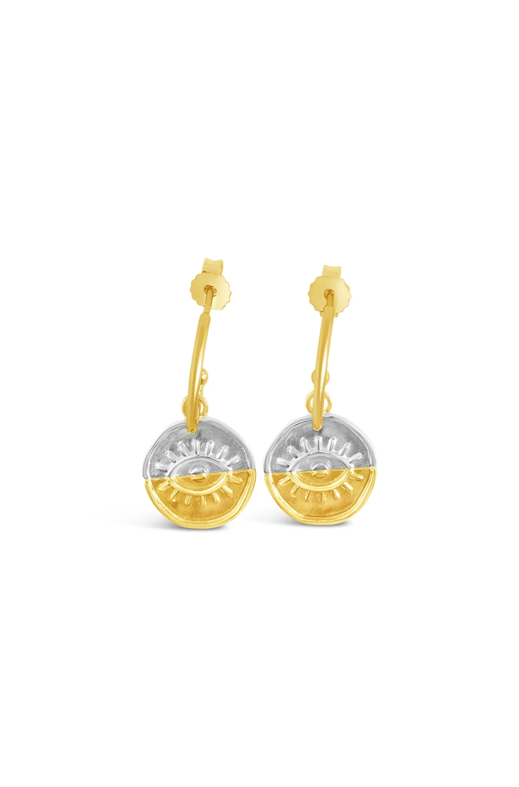 Guiding Moonlight Two Tone Earrings