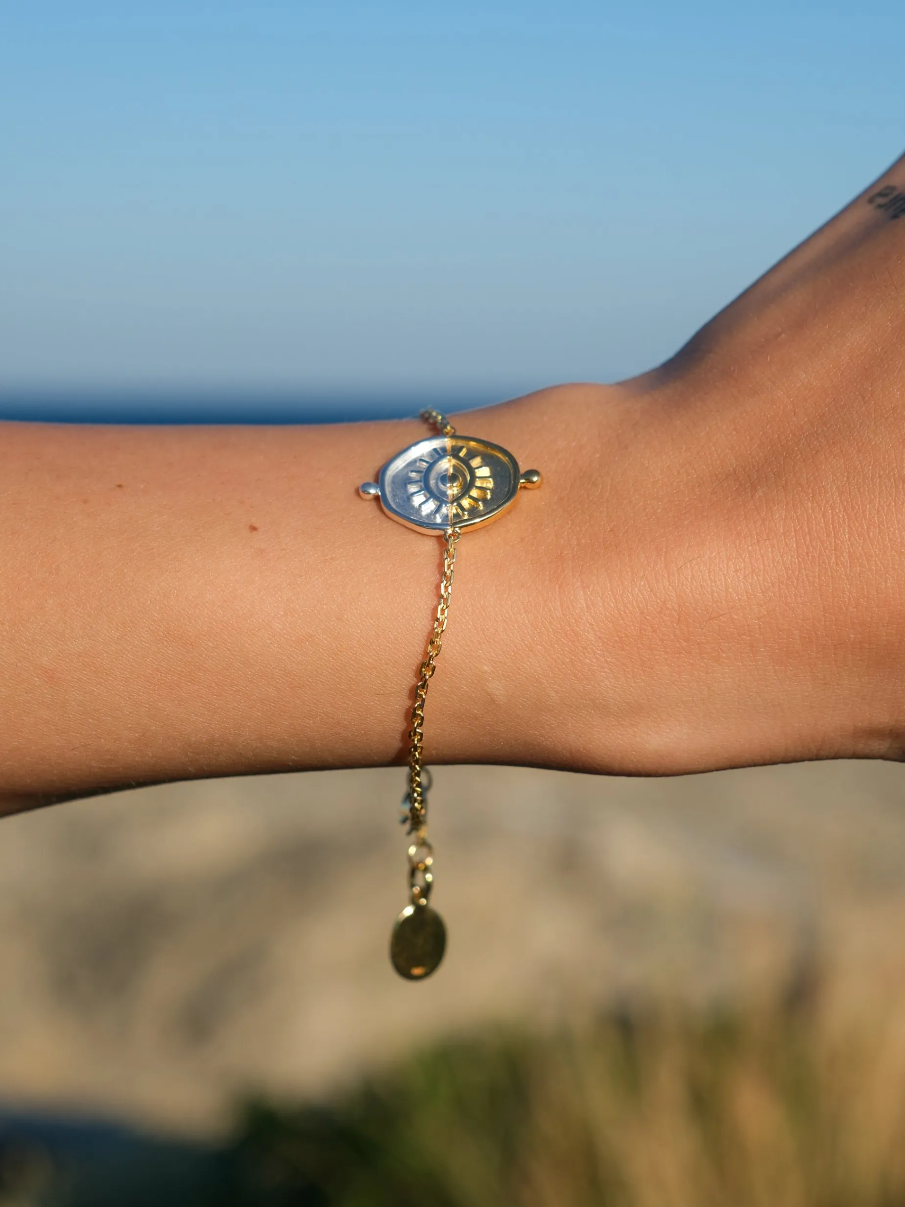 Guiding Moonlight Two Tone Bracelet