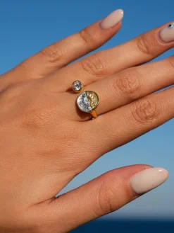 Guiding Moonlight Two Tone Ring