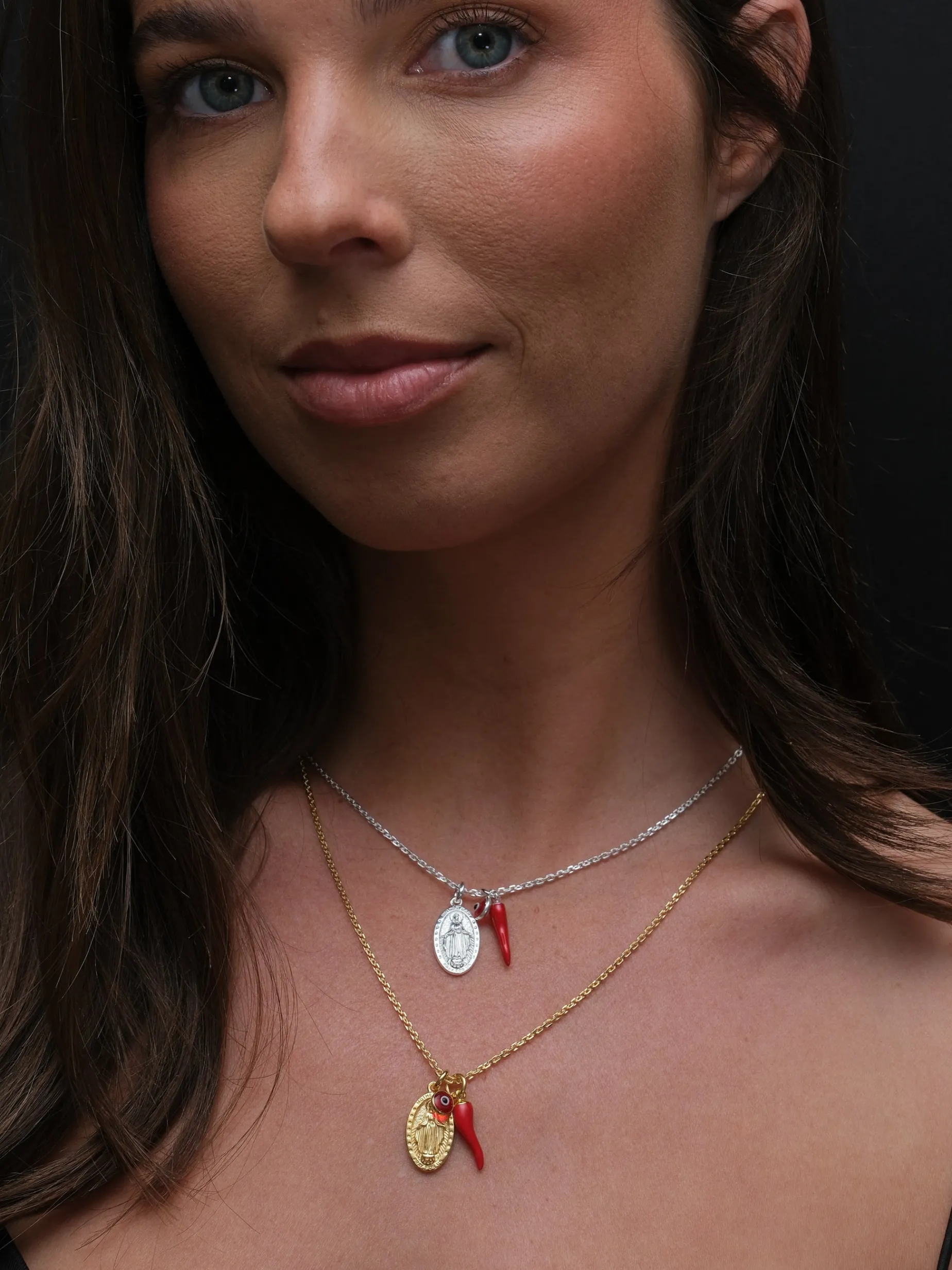 Mother Mary with Chilli Necklace