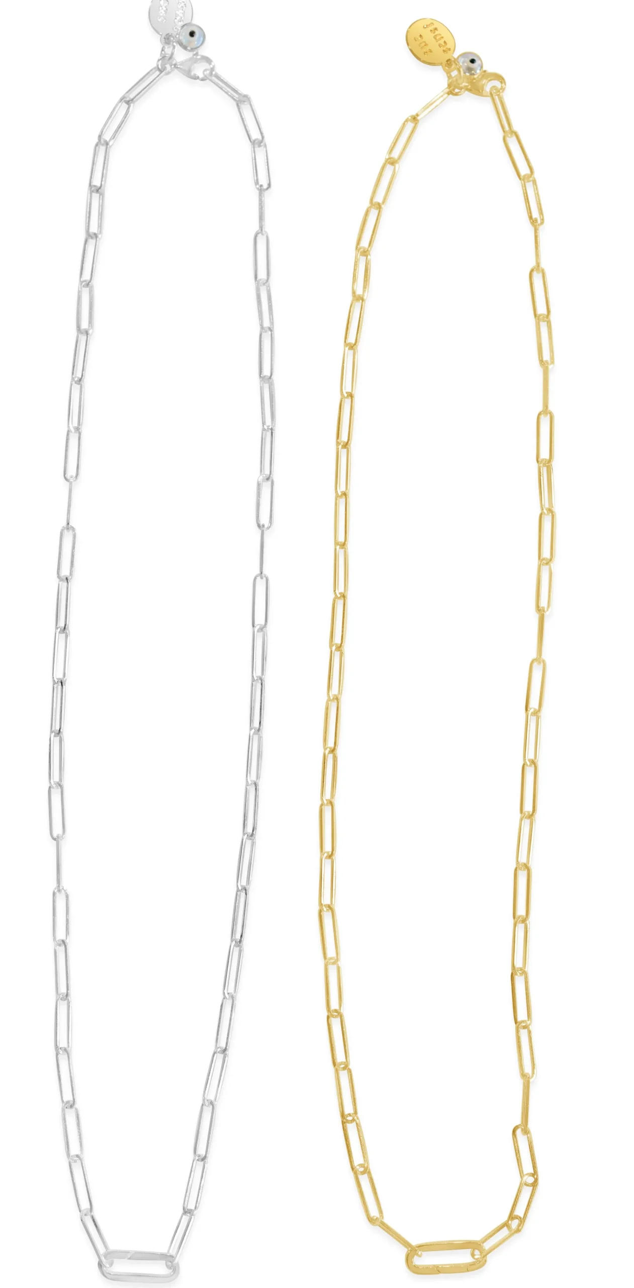 Paperclip Pendant Link Necklace